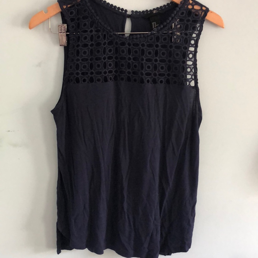 embroidered crochet top
